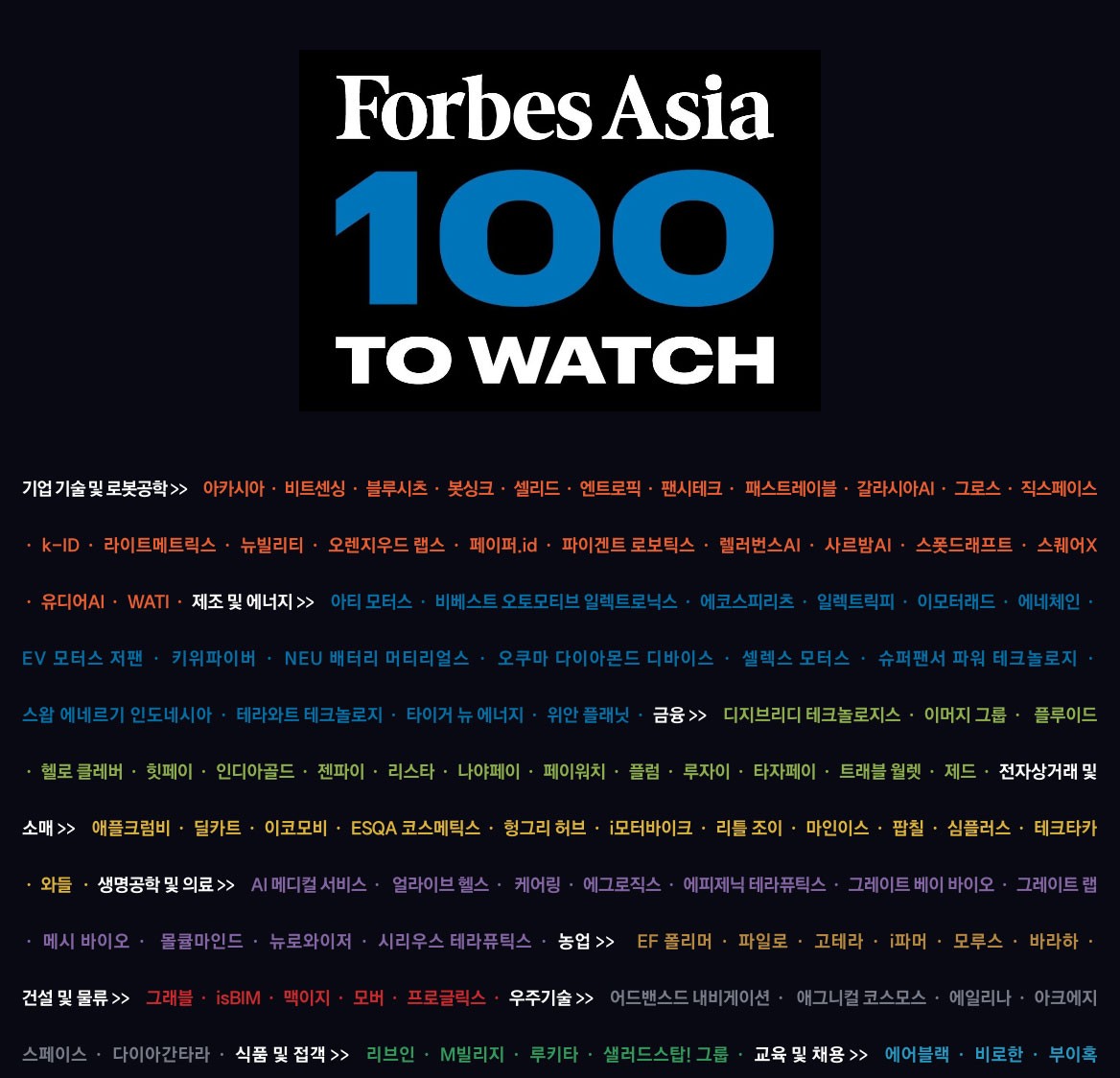포브스아시아 100대 유망기업 < 랭킹 < 기사본문 - 포브스코리아(Forbes Korea)